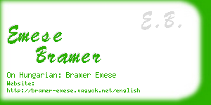 emese bramer business card